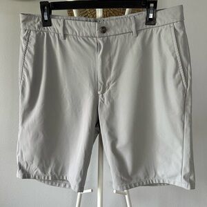 johnnie-O Gray Flat Front Shorts Classic Design